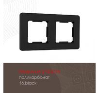 Рамка из поликарбоната на 2 поста Arte Milano 502.16-2.black