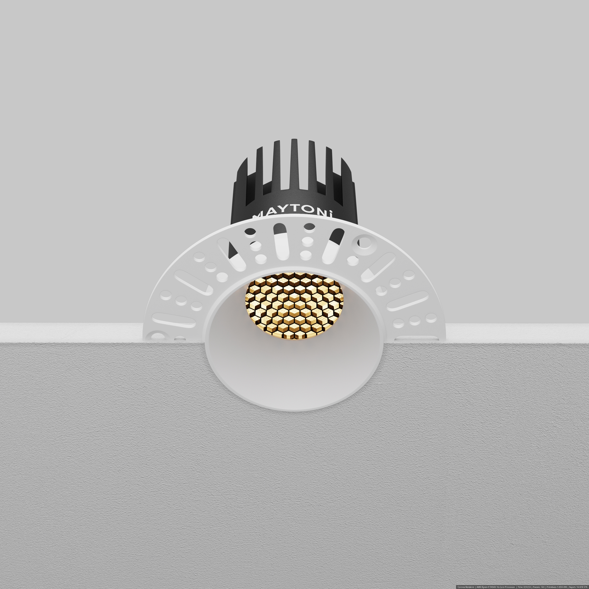 Встраиваемый светильник Maytoni Dip DL119-10W-2.7K-TRS-W_MY