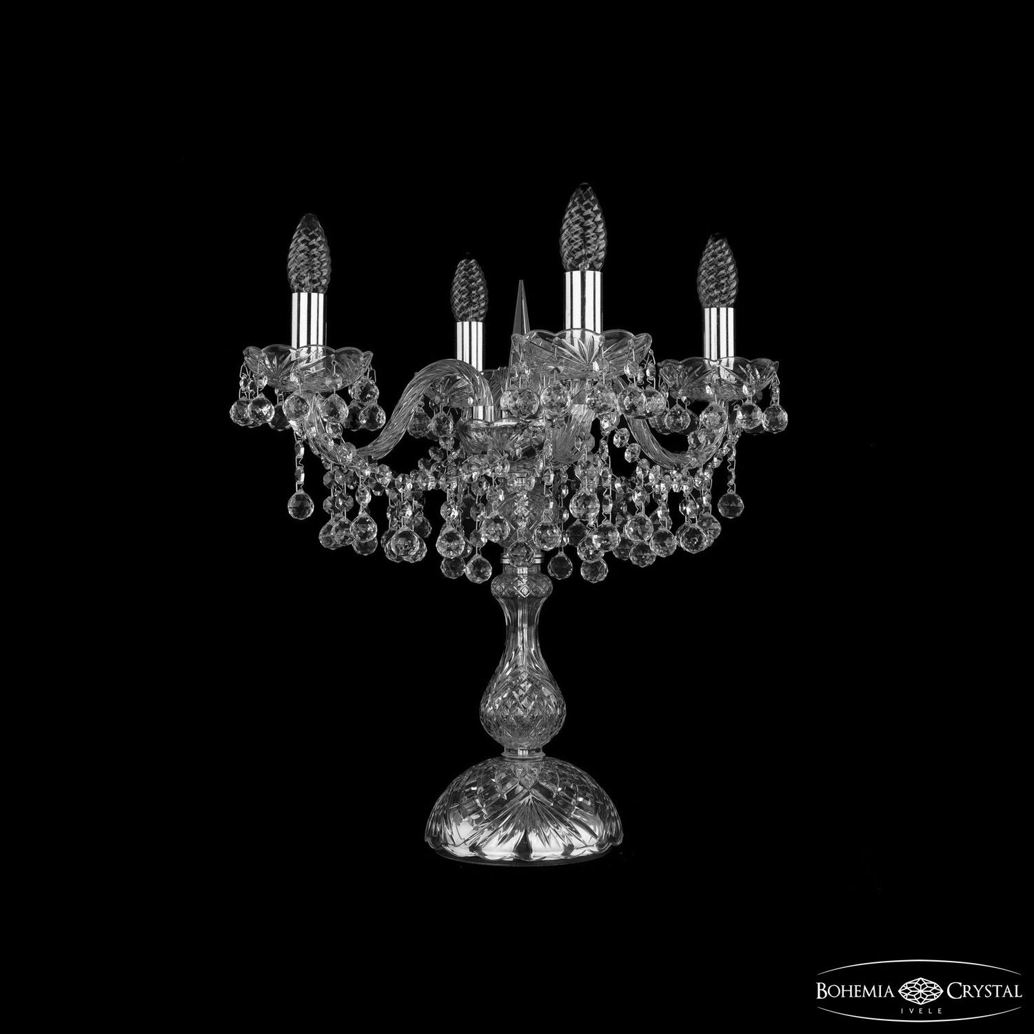 Настольная лампа Bohemia Ivele Crystal 1409L/4/141-47 Ni_BI
