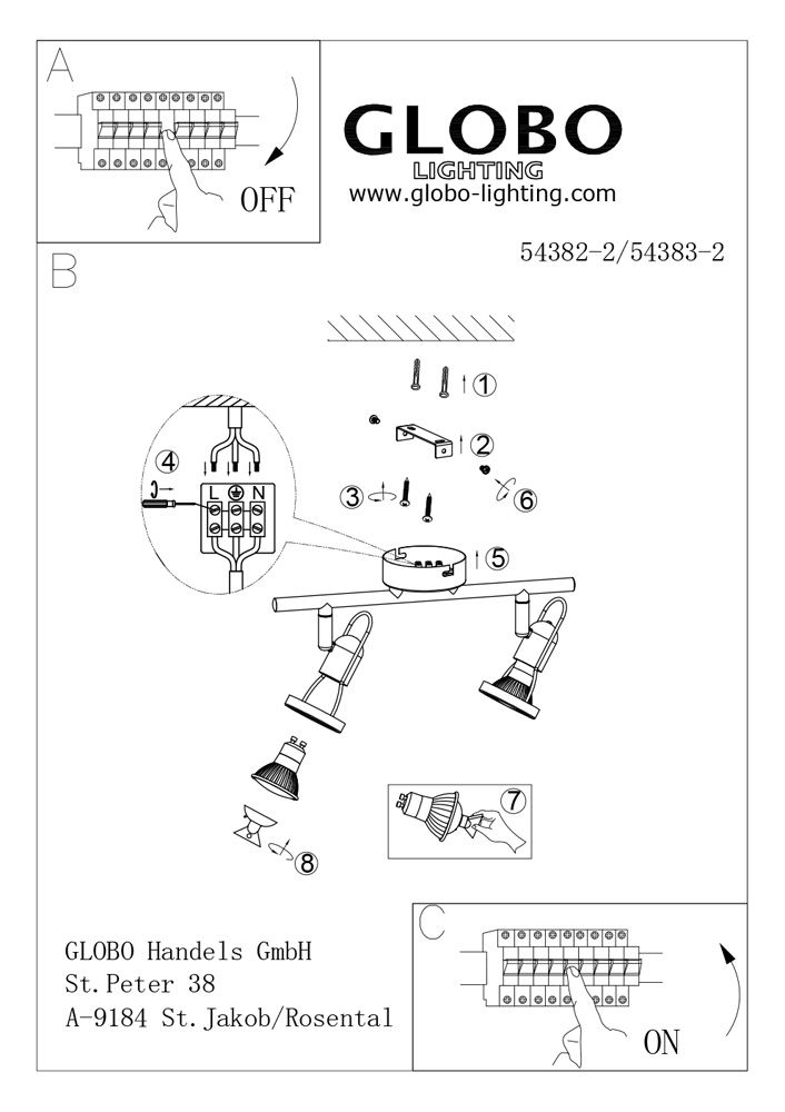 Спот Globo Rail 54382-2_GL