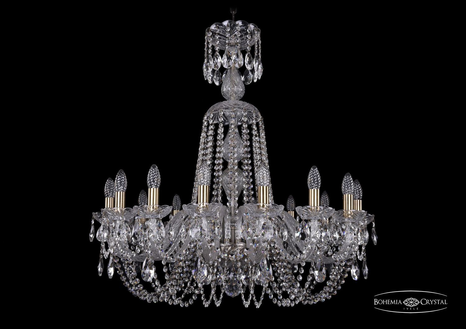 Хрустальная люстра Bohemia Ivele 1402/16/300/XL-90 Pa_BI