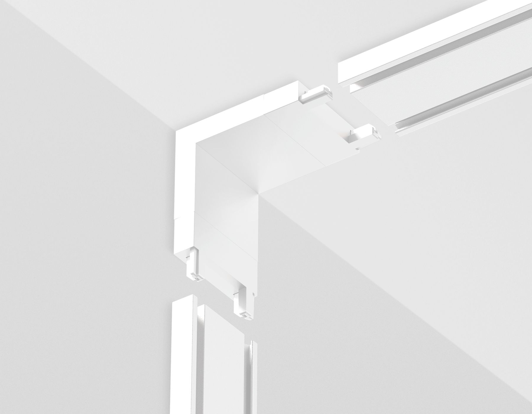 Коннектор угловой внутренний для накладного шинопровода Ambrella Light Magnetic Ultra Slim GV1103_AMB