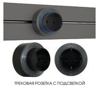 Трековая розетка Arte Milano track-sockets 397952TS/ES Grey