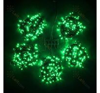 Комплект 5 Зеленых Нитей LTC по 20м с Мерцанием Белого Диода, 1000 LED 03-096_BL