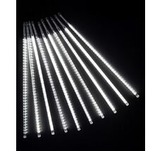 Гирлянда Тающие Сосульки 10шт по 50см, 24В, 720 Белых Светодиодов, Провод Черный ПВХ, IP55 CCL600-10-1W