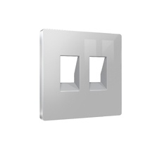 Лицевая панель ALFA для компьютерной/телефонной двойной розетки RJ-45/RJ-11 QUANT Ambrella Volt AP4121_AMB