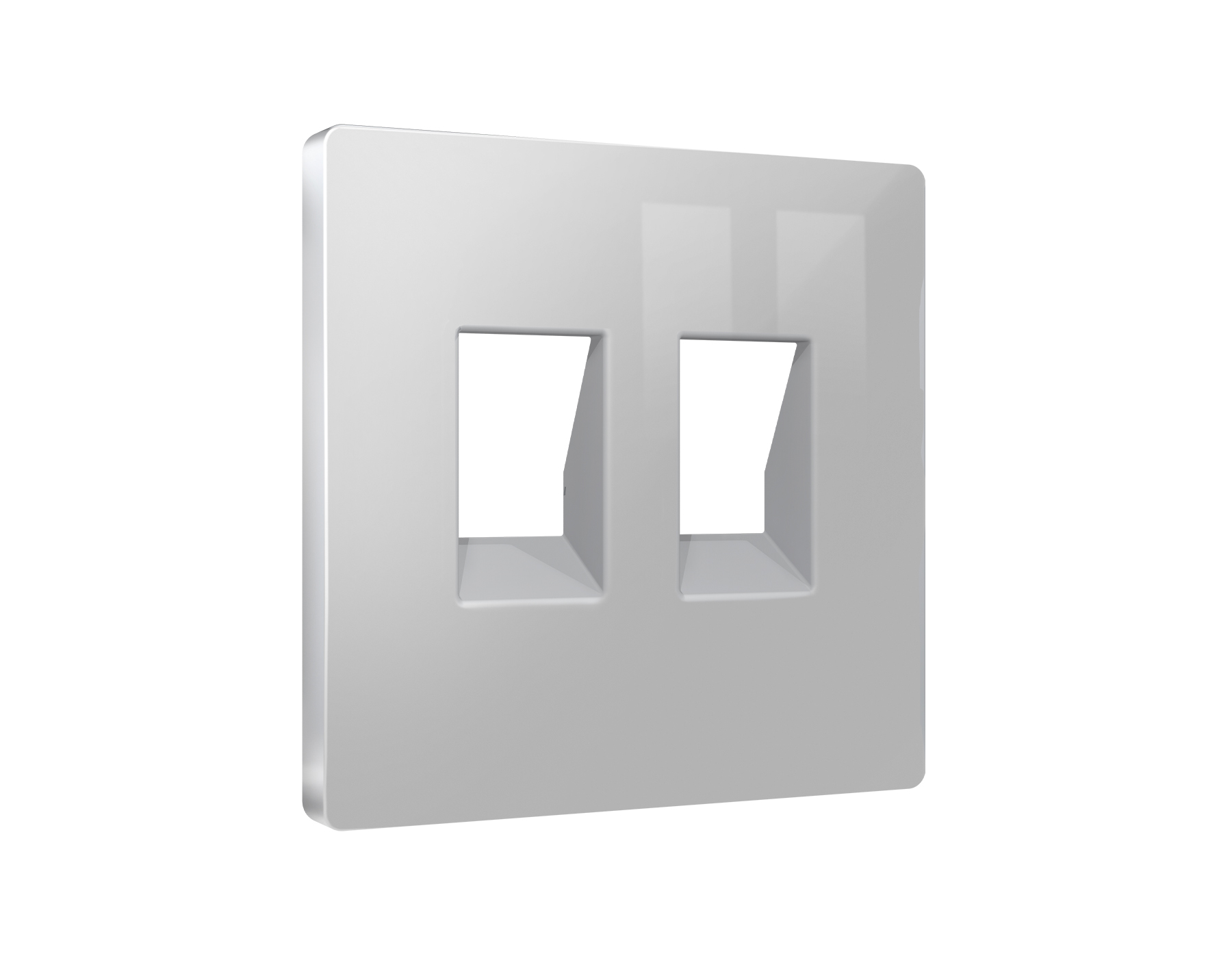 Лицевая панель ALFA для компьютерной/телефонной двойной розетки RJ-45/RJ-11 QUANT Ambrella Volt AP4121_AMB