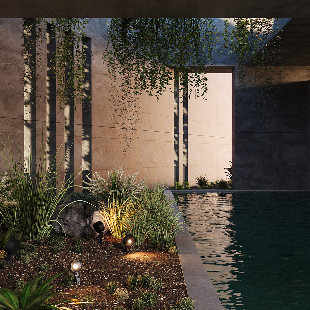 Уличный ландшафтный грунтовый светильник Maytoni Core O495FL-L25B3K_MY