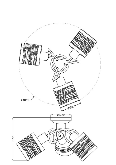 Потолочная люстра Globo TUNNO 15342-3D_GL