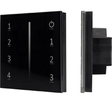 Панель Sens SMART-P17-DIM Black (230V, 4 зоны, 2.4G) ( Arlight 028129_ARL