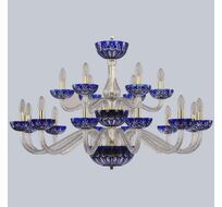 Подвесная люстра Bohemia Ivele Clear-Blue 1308/12+6/360/2d G Cl/Clear-Blue/H-1I_BI