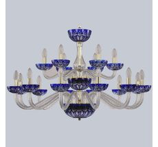 Подвесная люстра Bohemia Ivele Clear-Blue 1308/12+6/360/2d G Cl/Clear-Blue/H-1I_BI