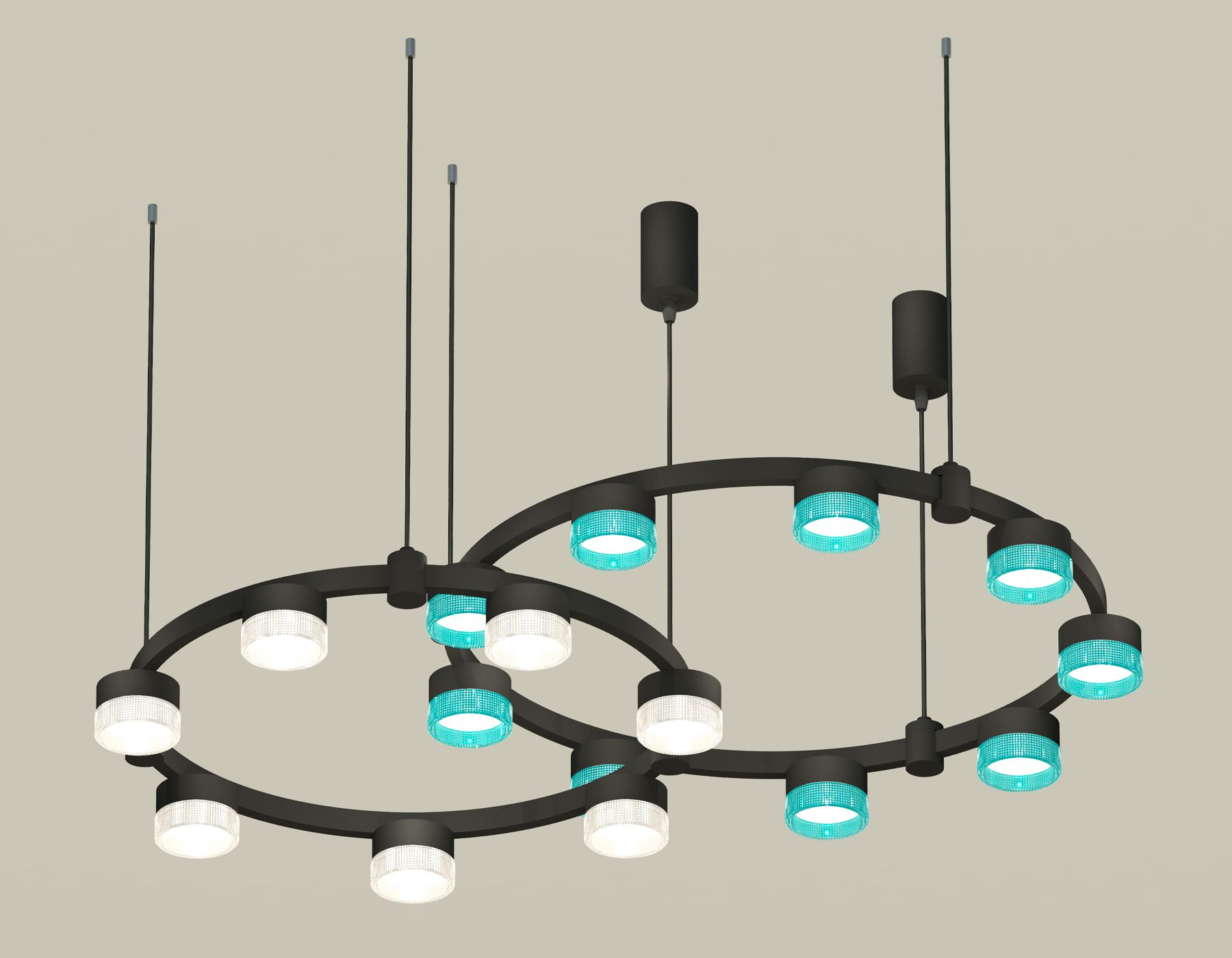 Подвесная люстра Ambrella light Techno Ring с композитным хрусталем Traditional DIY XR92091300_AMB