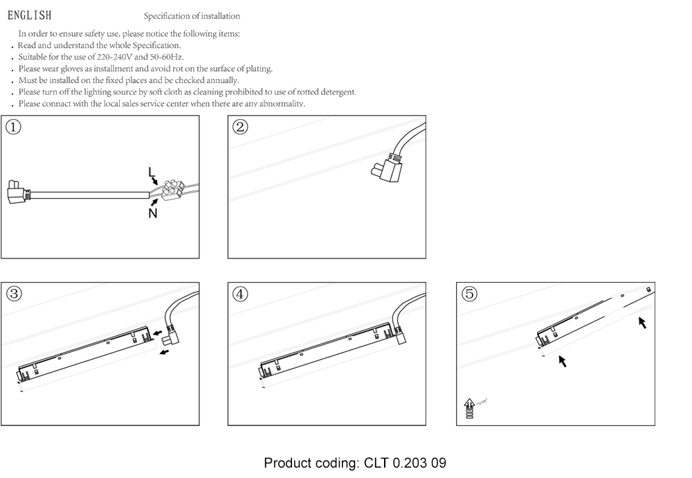Драйвер для магнитного шинопровода 48V, 200W Crystal Lux CLT 0.203 09 BL_CR