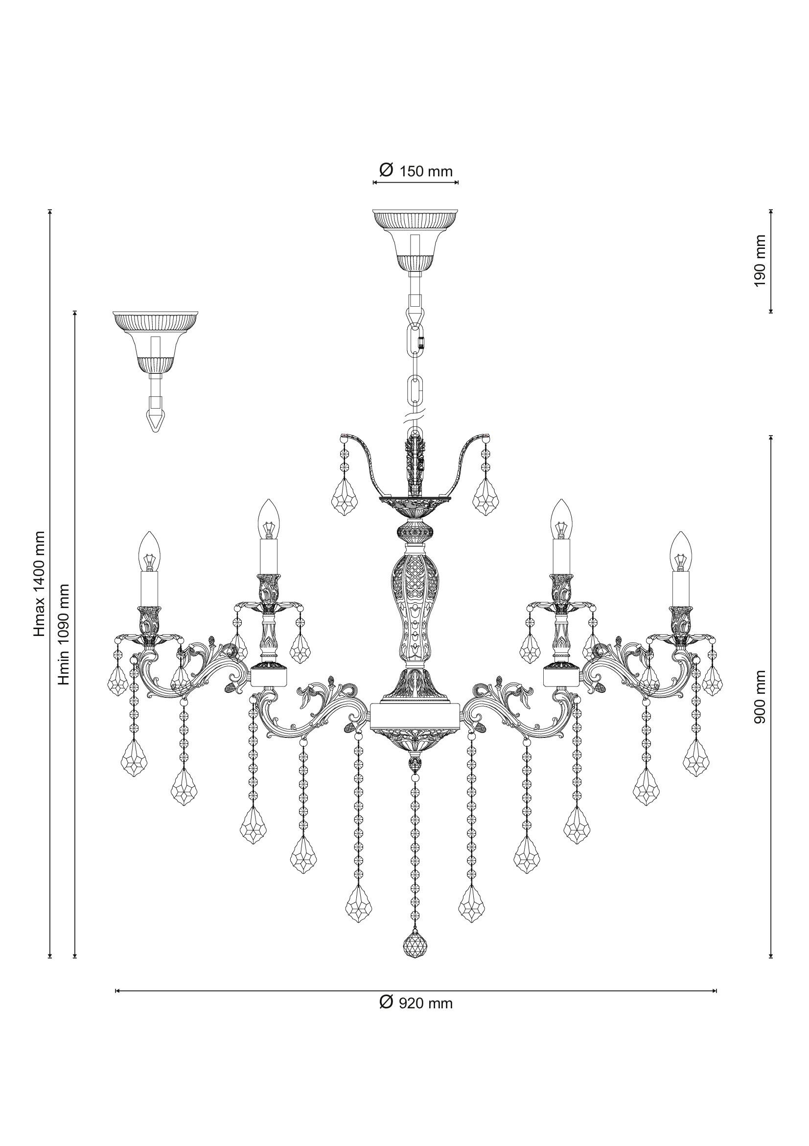 Подвесная люстра Lucia Tucci BARLETTA BARLETTA 122.12.6 cream white