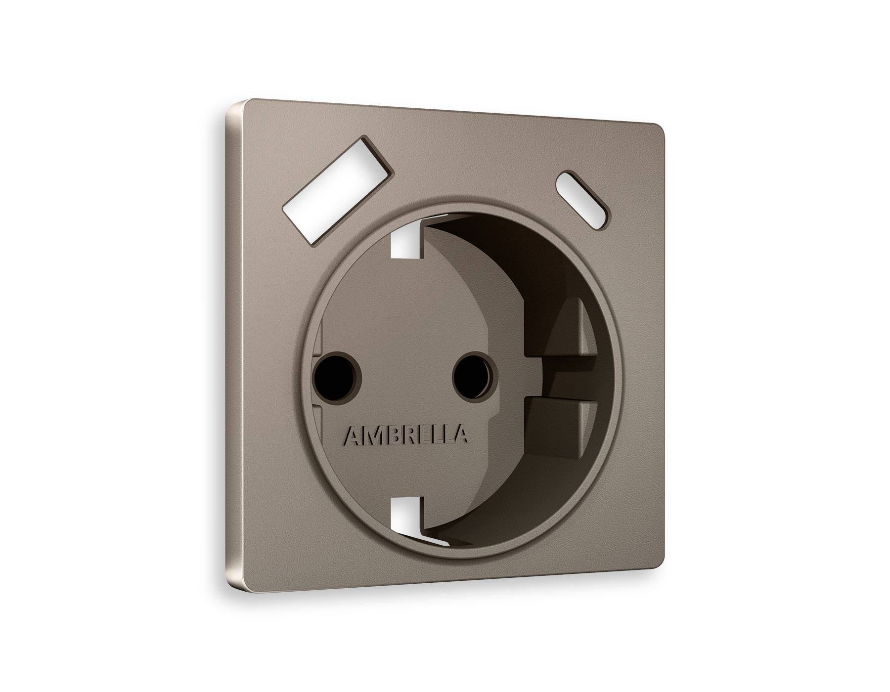Лицевая панель для электрической розетки с заземлением со шторками 2USB A+A QUANT Ambrella Volt ALFA AP6400_AMB