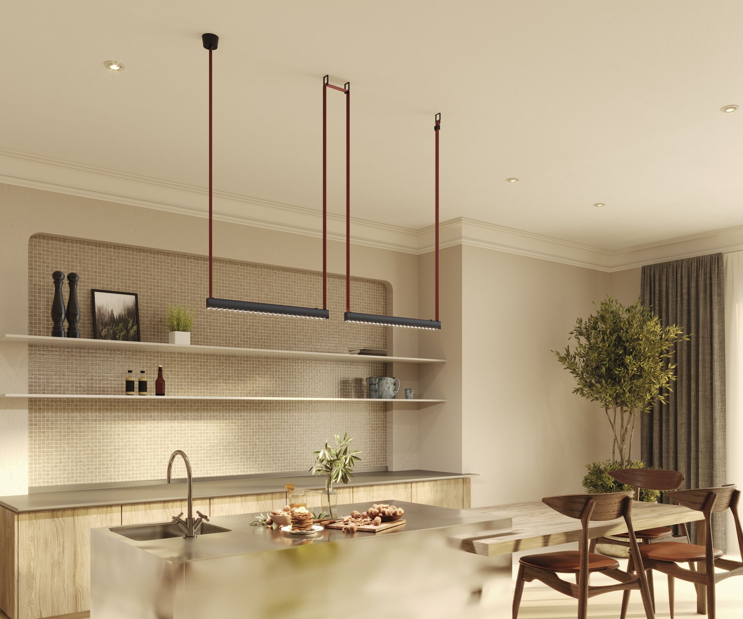 Подвесной светильник для трека-ремня Maytoni Points TR128B-24W3K-M-B_MY