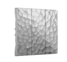 Набор клавиш для выключателя трехклавишного (серебряный) Hummer a052089_WR