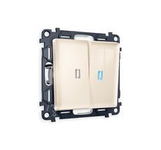 Выключатель двухклавишный проходной с подсветкой Ambrella Volt ALFA QUANT MA304040_AMB