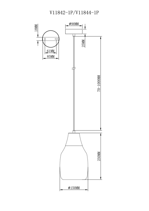 Подвесной светильник Moderli V11842-1P_MD