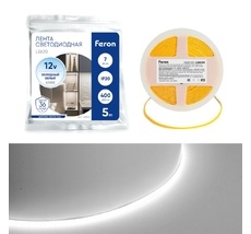 Светодиодная COB лента 400SMD(2110) 7Вт/м 12V 6500K Feron 48949_FR