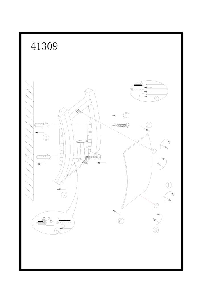 Настенный светильник Globo Admiral 41309_GL