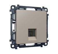 Комплект мех-ма компьютерной розетки RJ-45 экранированной с автоматической защитной шторкой ALFA QUANT (AP3720, VM185) Ambrella Volt MA372005_AMB