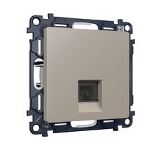 Комплект мех-ма компьютерной розетки RJ-45 экранированной с автоматической защитной шторкой ALFA QUANT (AP3720, VM185) Ambrella Volt MA372005_AMB