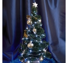 Светодиодная гирлянда линейная Роса (на плоском проводе) 220V 5000К c питанием от сети Feron 48617_FR