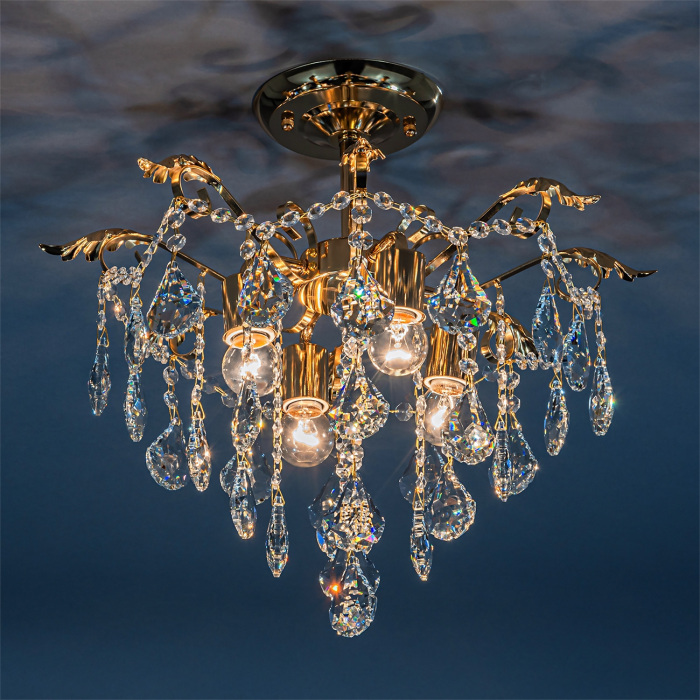 Люстра хрустальная потолочная на штанге E27*60W French Escada 1128/4_ESC
