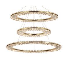 Подвесная люстра Newport Вертикальная композиция 8240 из трех плоских колец золото №56_NP