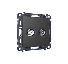 Комплект механизма розетки TV оконечной + SAT 5-862MHz 3.5dB/950-2150MHz 3.5dB ALFA мягкое касание QUANT (AP9133, VM217) Ambrella Volt MA913310_AMB