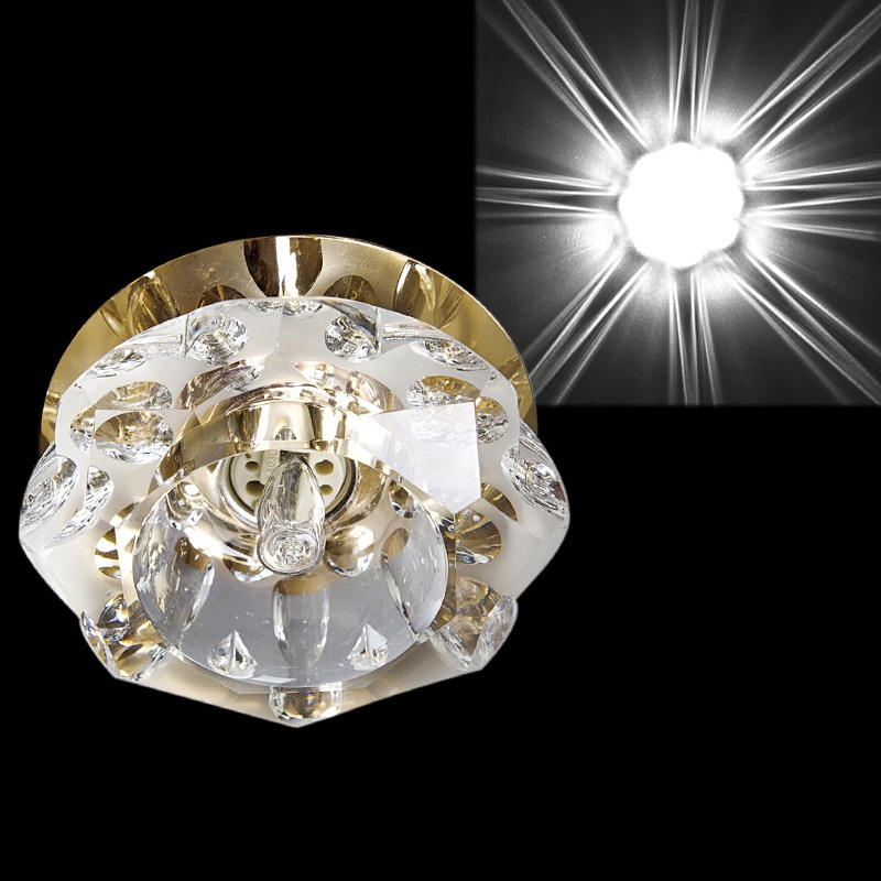 Точечный светильник круглый Sneha 7286/H G9 GD+WT_SN