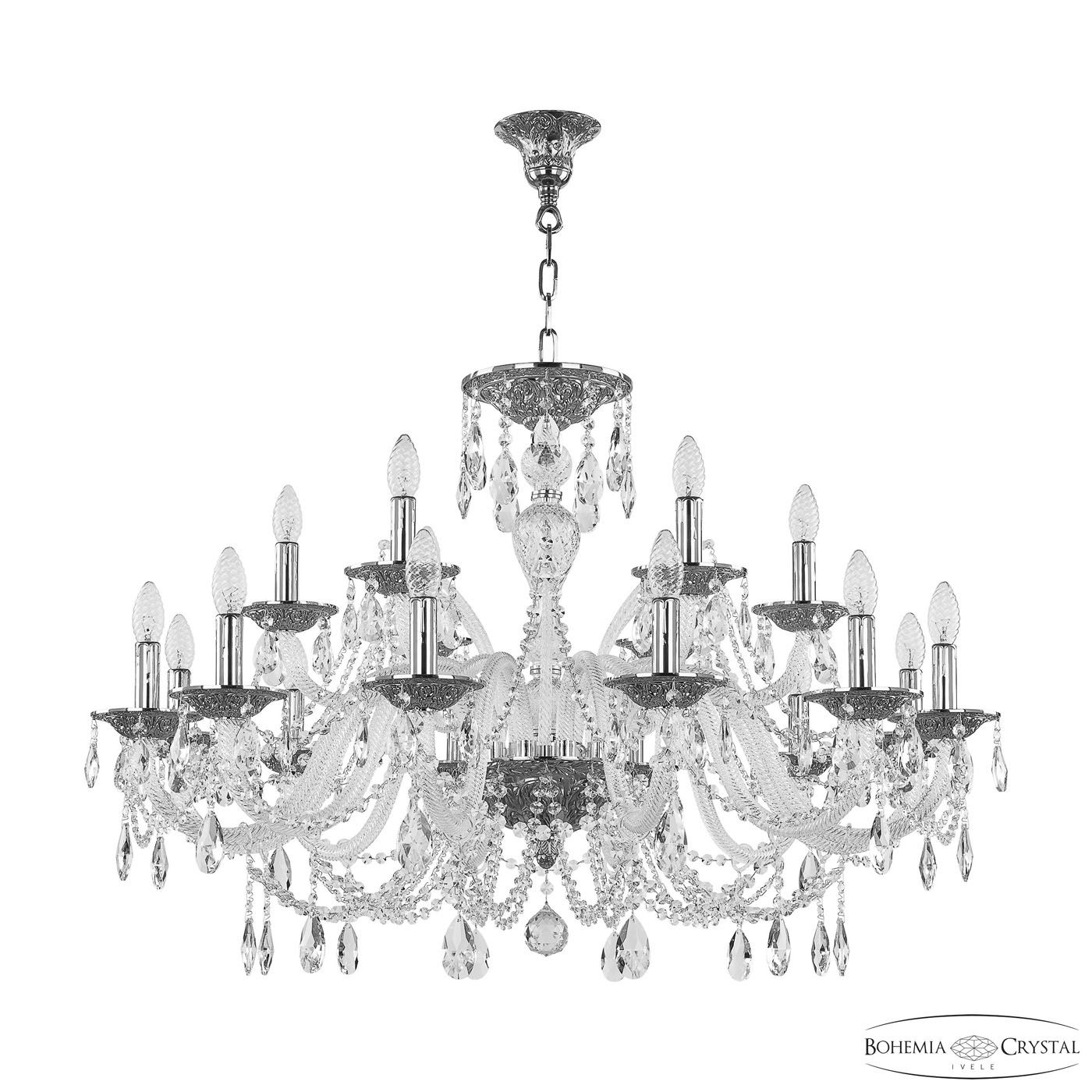 

Хрустальная люстра Bohemia Ivele 1605/12+6/360 Ni, 1605/12+6/360 Ni