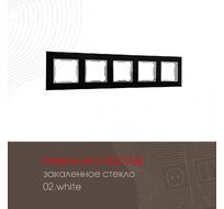 Рамка из закаленного стекла на 5 постов Arte Milano 503.02-5.black