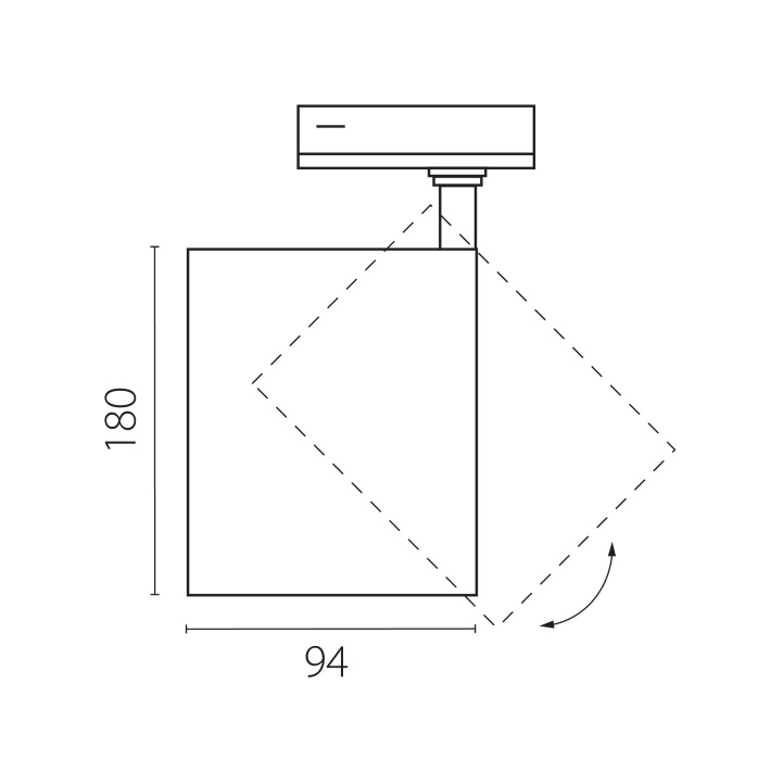 Трековый светильник с тонким адаптером Lightstrar Canno Pro C4407SS_LS