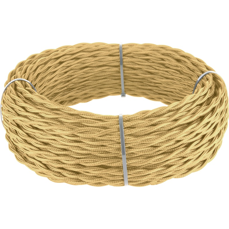 Ретро кабель витой 2х2,5 золотой песок 20 м ( Werkel a050810_WR