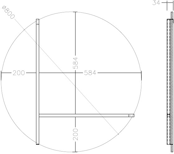 Зеркало круглое Garda Decor KFG096