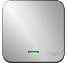 Выключатель накладной одноклавишный с подсветкой (алюминий) Systeme Electric BLNVA101103