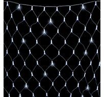 Светодиодная Сеть с Колпачком 2 x 2 м Белая с Мерцанием Белого Диода 220В, 256 LED, Провод Прозрачный ПВХ, IP65 NTL256BLWCAP-10-2W