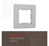 Рамка из поликарбоната на 1 пост Arte Milano 502.16-1.silver