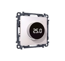 Комплект механизма терморегулятора с цифровым дисплеем с подсветкой и датчиком для теплого пола 16A-250V ALFA Жемчуг QUANT (AP2058, VM1385) Ambrella Volt MA205810_AMB