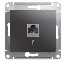 Телефонная розетка встраиваемая RJ-11 (графит) Systeme Electric GSL001381T