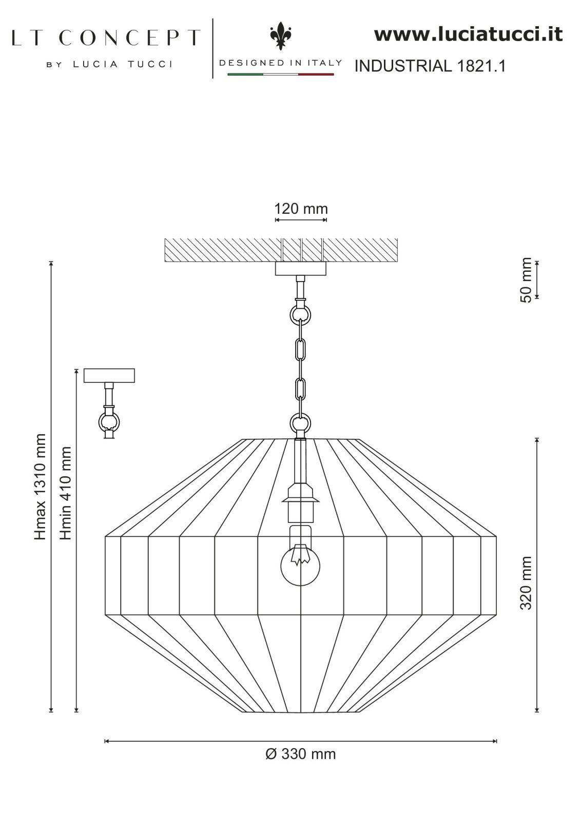 Подвесной светильник Lucia Tucci INDUSTRIAL INDUSTRIAL 1821.1