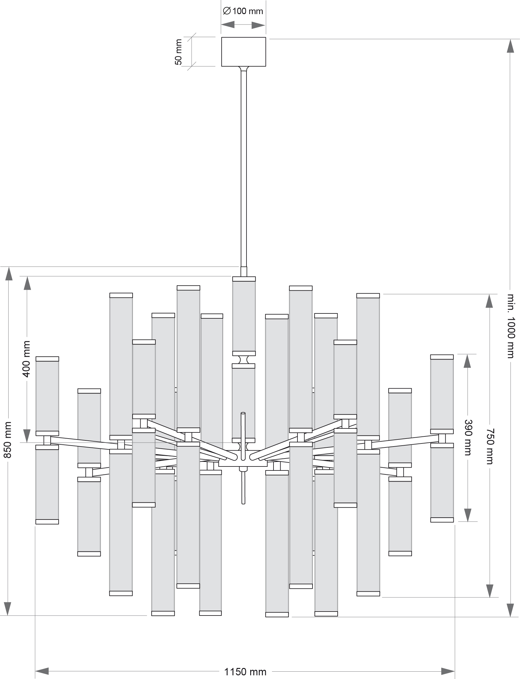 Подвесная люстра KUTEK SALETTO SAL-ZW-32(ZM)115