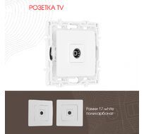 Розетка TV Arte Milano 217.43-1.white