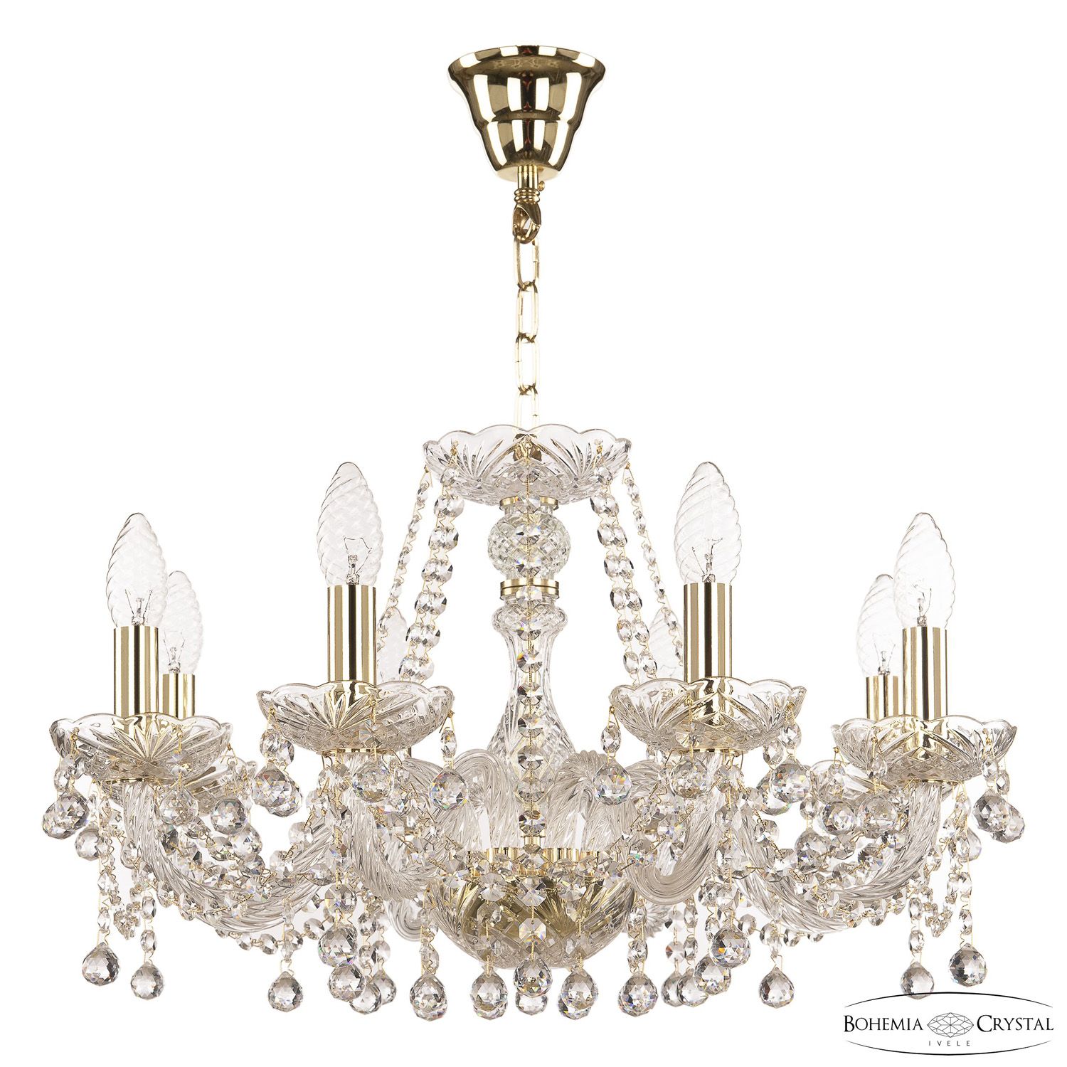 Хрустальная люстра Bohemia Ivele Crystal 108/8/195 G_BI