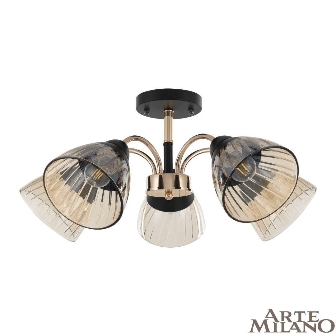 

Потолочная люстра Arte Milano Napoli 320119/5 FG+BK, 320119/5 FG+BK