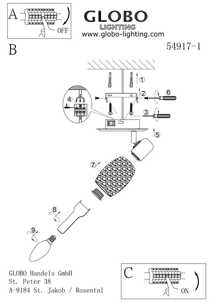 Спот Globo Cyclone 54917-1_GL