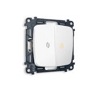 Выключатель двузхлавишный с подсветкой Ambrella Volt OMEGA QUANT MO124010_AMB